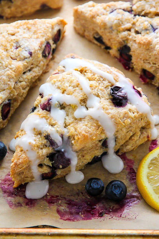 Blueberry Lemon Scones - Keto, Organic - includes 8