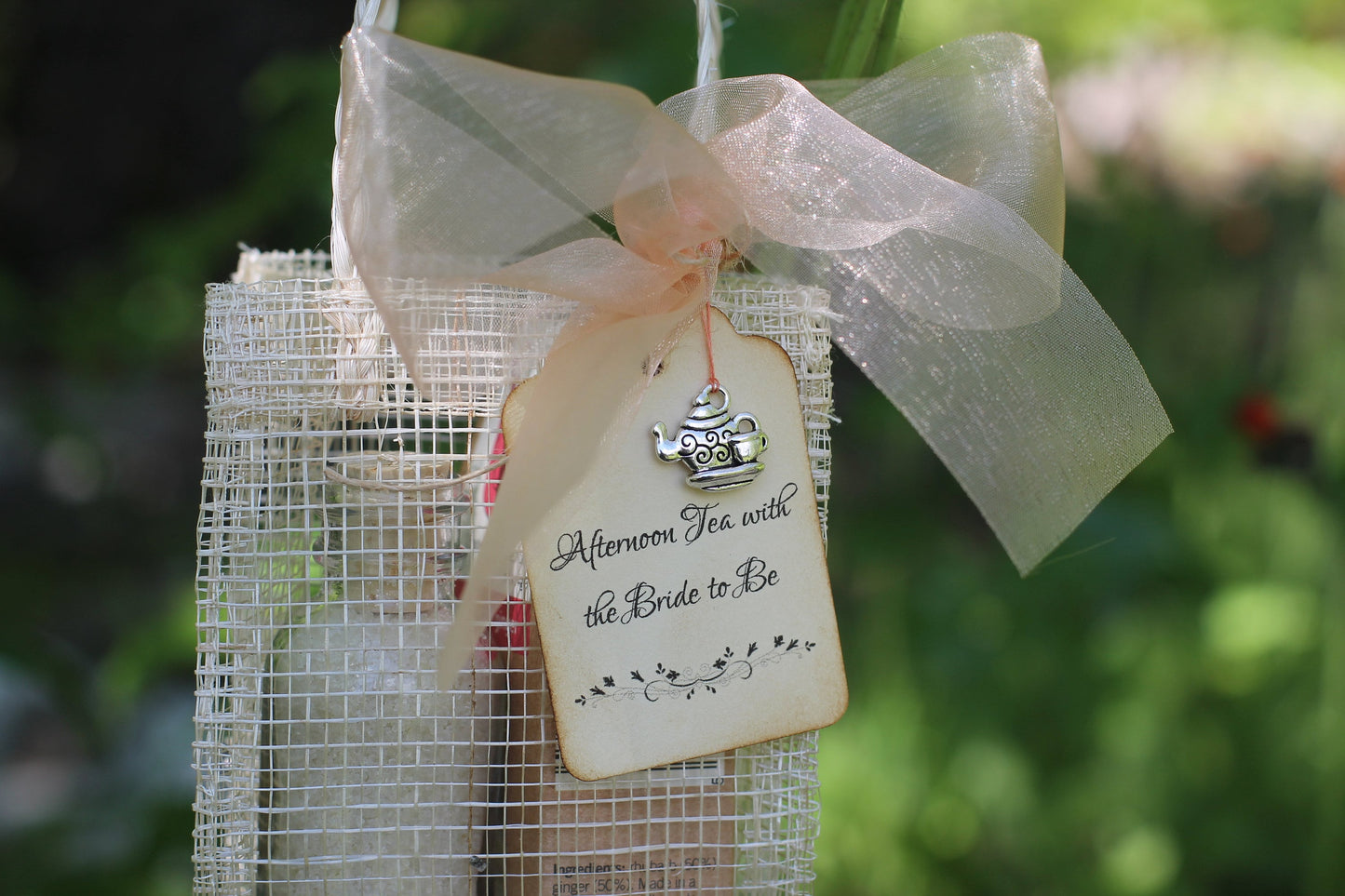 Tea Party Favor with Charm - Tea Party Bridal Shower-Tea Party Baby Shower - Afternoon Tea- Shower-Baby Shower-Belle Savon Vermont