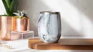 Winesulator + 2 Uncork'd XL Wine Glasses/Lid | GLITTER ROSE GOLD | BrüMate