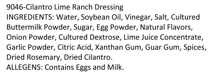 CILANTRO LIME RANCH SALAD DRESSING