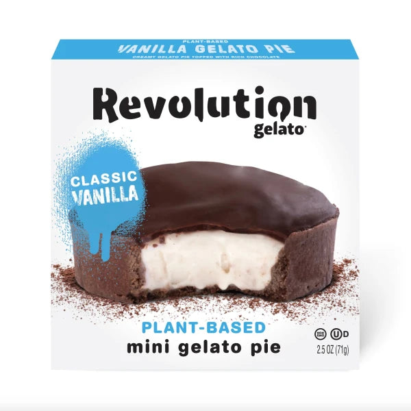 Classic Vanilla Gelato Pie - Plant Based - includes 8