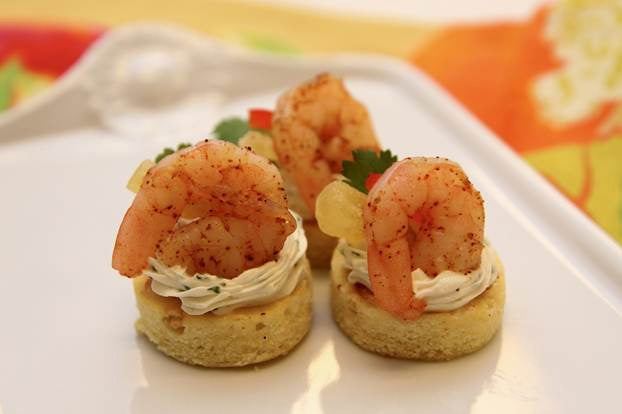 Island Shrimp Canapes - 50 pieces per tray