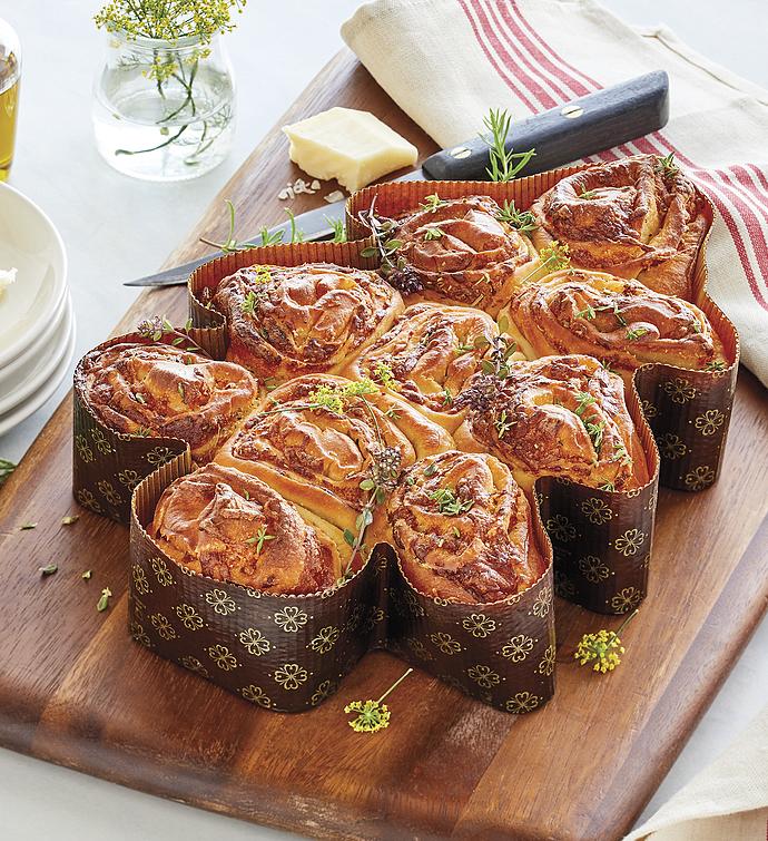 Italian Herb and Cheese Roll Christmas Tree