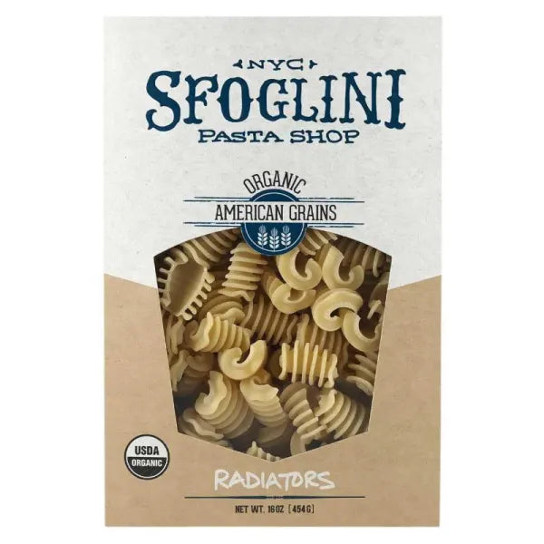 Radiators Organic Durum Semolina Radiatori Pasta - DF, Non-Gmo, Vegan - 6 Pack