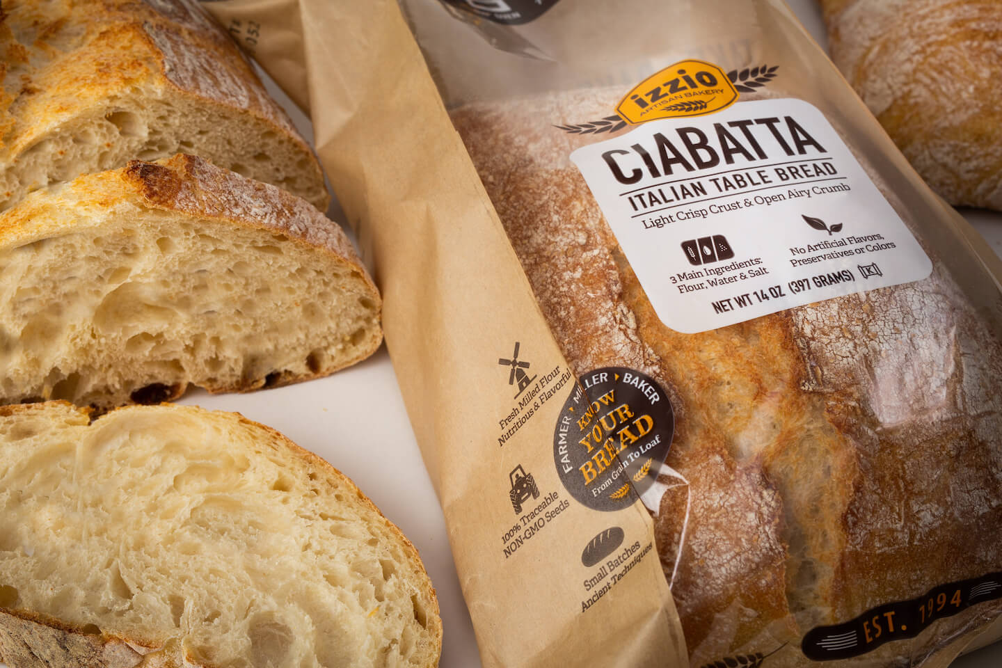 Take & Bake TRIO Variety Sourdough, Ciabatta & Demi Baguette - Izzio