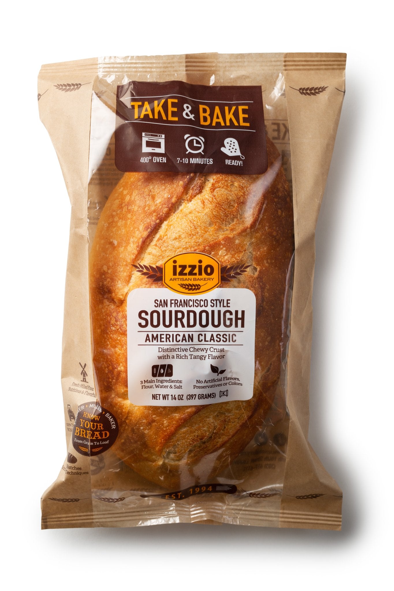 Take & Bake San Francisco Sourdough Bread - 3 pack - Izzio