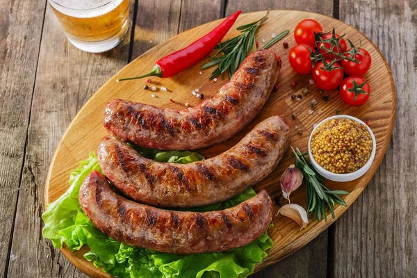 Rocky Mountain Jalapeno and Cheddar Elk Bratwurst - 40/Case
