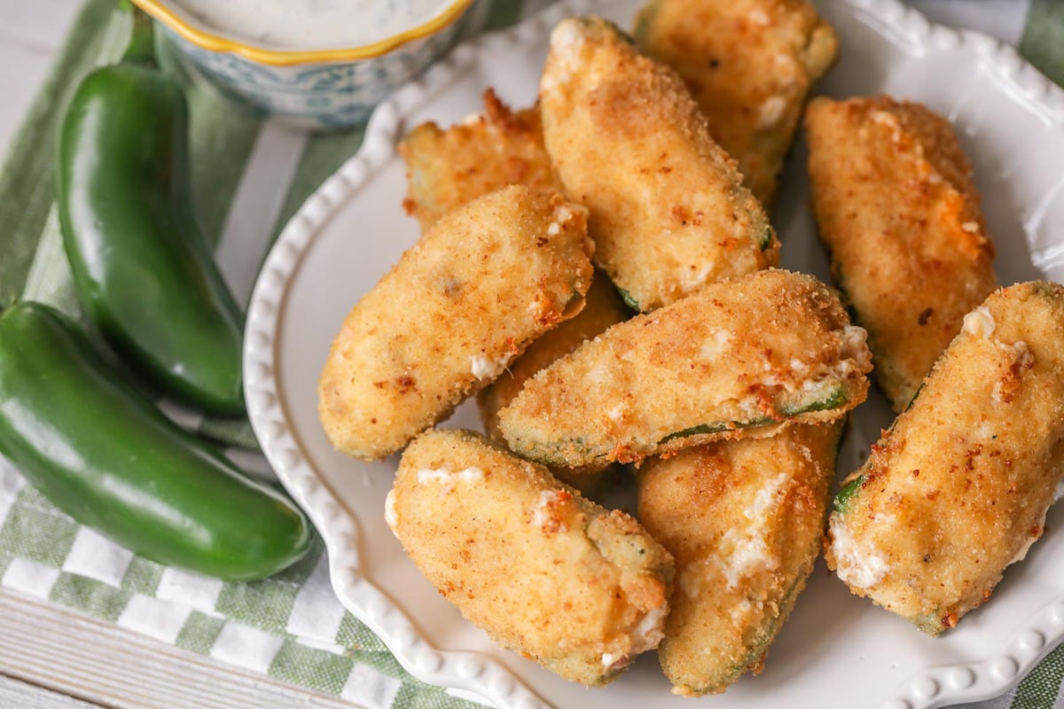 Cream Cheese Breaded Stuffed Jalapeno Poppers - 4/Case