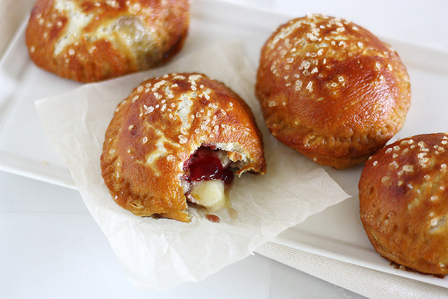 Brie and Jam Pretzel Hand Pies