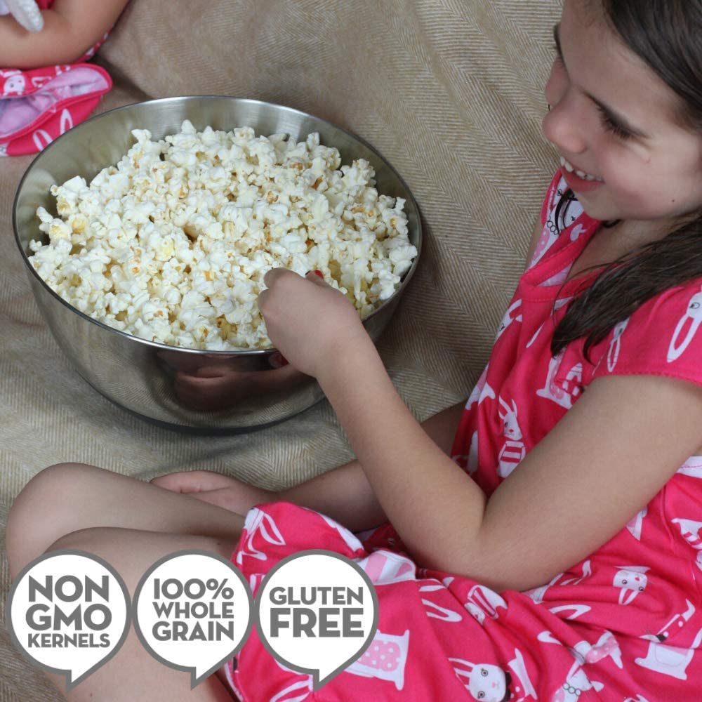 Jolly Time Simply Popped Sea Salt - Vegan, GF, DF Lightly Salted Microwave Popcorn - 3 oz Pack of 12