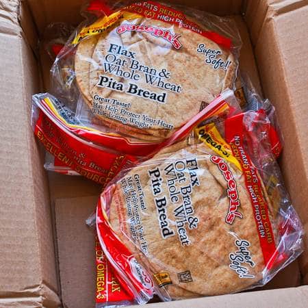 Joseph's Flax Oat Bran and Whole Wheat Pita Bread - Low Carb, 3 Pack