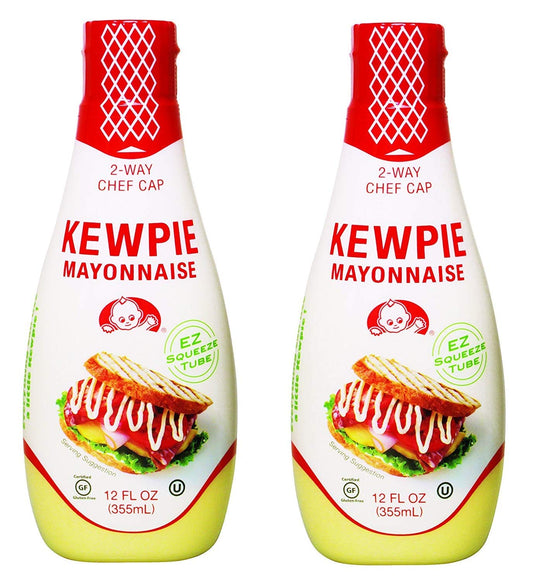 Kewpie Mayonnaise - Japanese Mayo Sandwich Spread Squeeze Bottle - Pack of 2