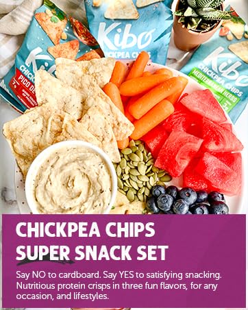 Kibo Chickpea Chips - 3 Flavor Variety Pack, 1 oz - includes 12