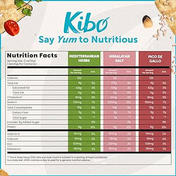 Kibo Chickpea Chips - 3 Flavor Variety Pack, 1 oz - includes 12
