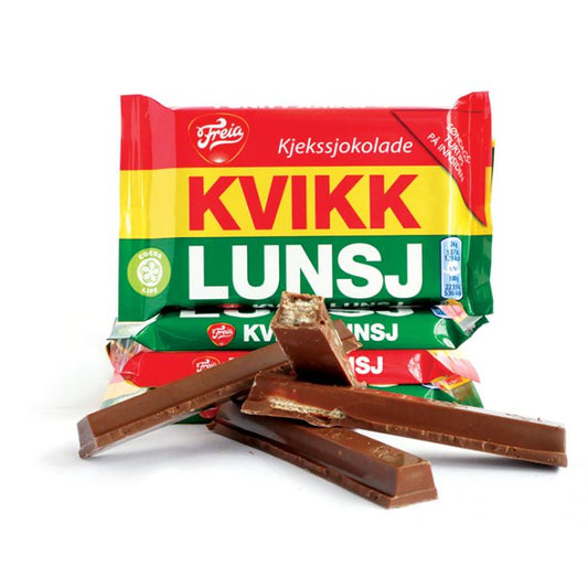 Freia Kvikk Lunsj Chocolate Bar (similar to a Kit Kat Bar)