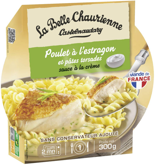 La Belle Chaurienne Chicken with Tarragon/Pasta Torsades - 300g - Pack of 2