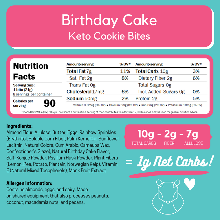 Birthday Cake Keto Cookie Bites