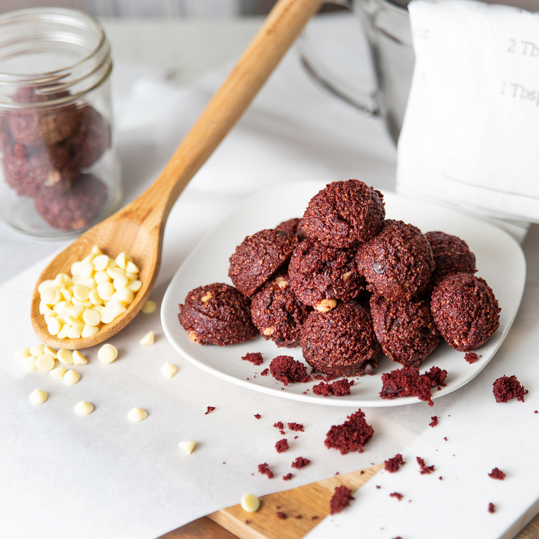 Red Velvet Keto Cookie Bites