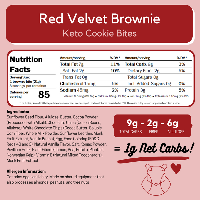 Red Velvet Keto Cookie Bites