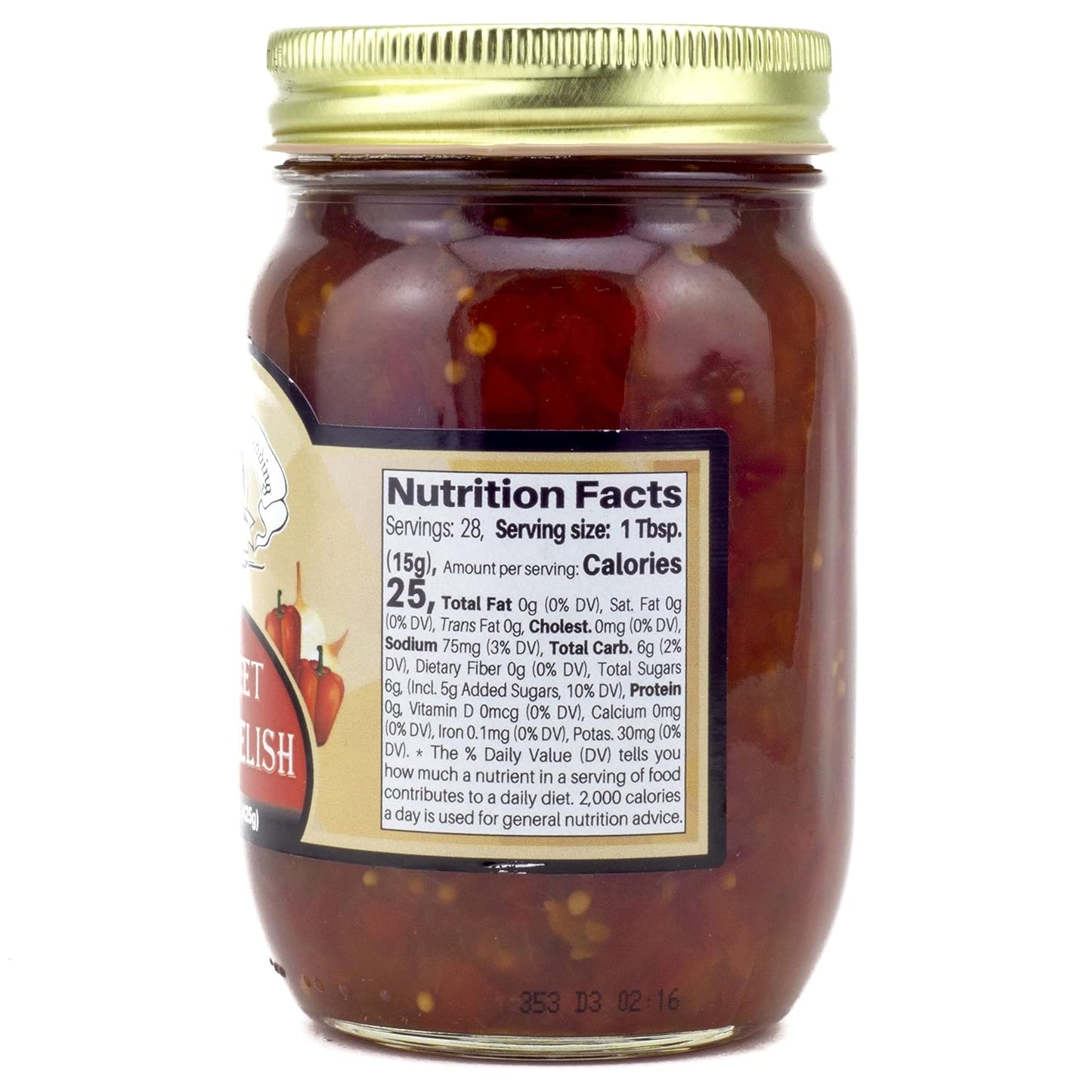 Amish Wedding Red Sweet Pepper Relish – Gluten-Free (Pack of 2)