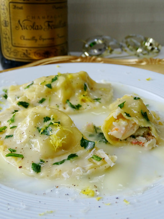 Shrimp and Lobster Ravioli with a Limoncello Cream Sauce - Serves 2 - 4