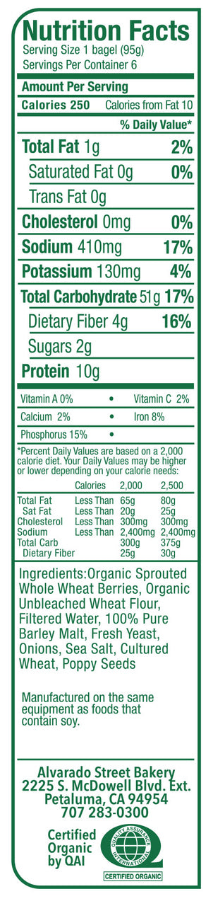 Sprouted Onion Poppyseed Bagels