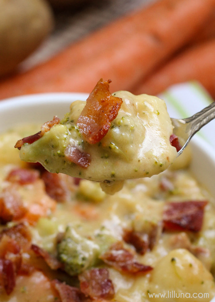 Loaded Broccoli and Cheese Soup