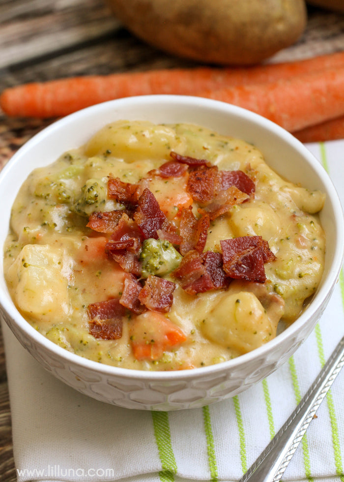 Loaded Broccoli and Cheese Soup
