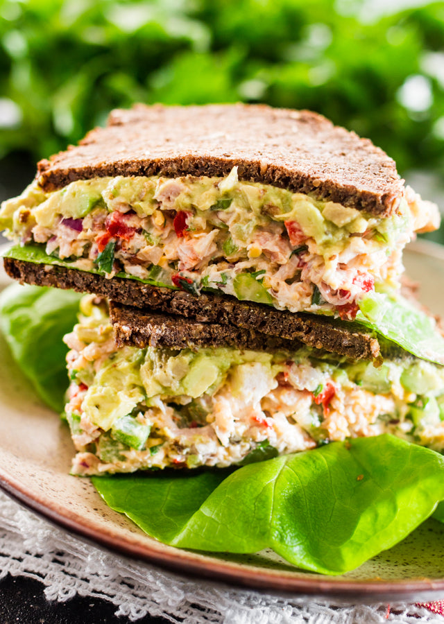 Loaded Chicken Salad Sandwiches with Guacamole