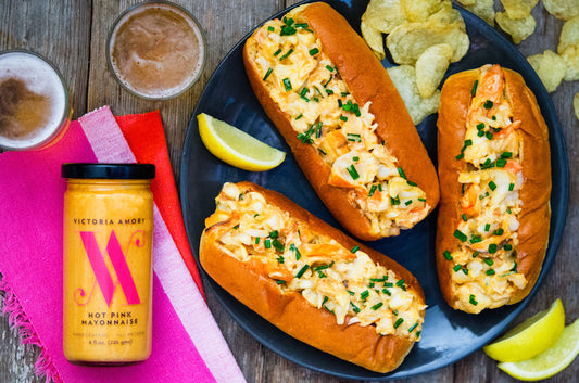 Lobster Rolls with Hot Pink Mayonnaise