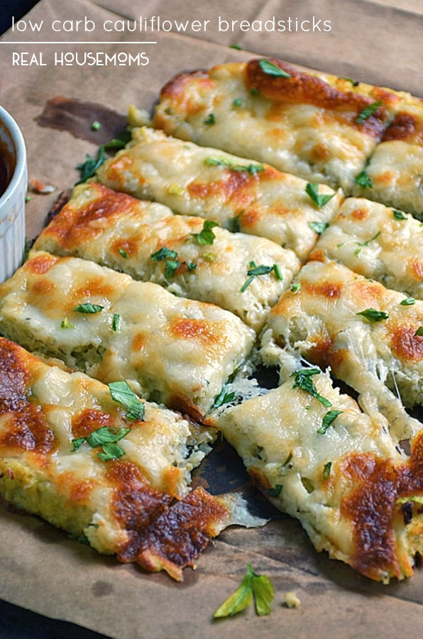 Low Carb Cauliflower Breadsticks