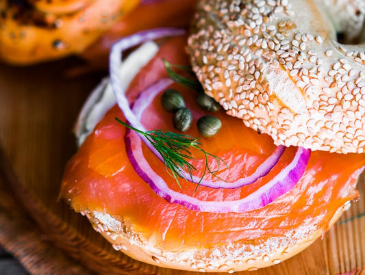 Lox Smoked Salmon For Bagels Gift Set Kit