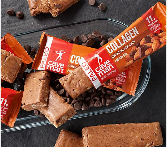 Collagen Chocolate Chip Protein Bar - includes 12