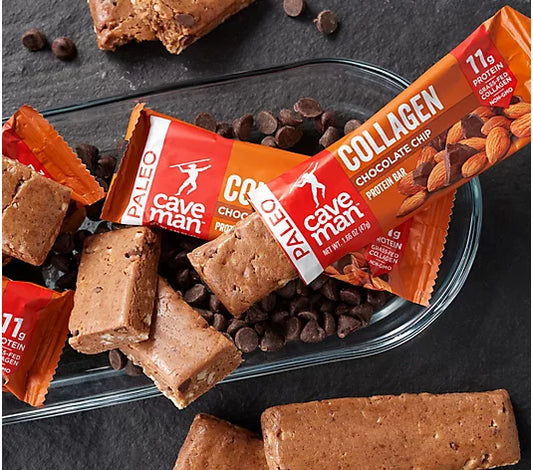 Collagen Chocolate Chip Protein Bar - includes 12