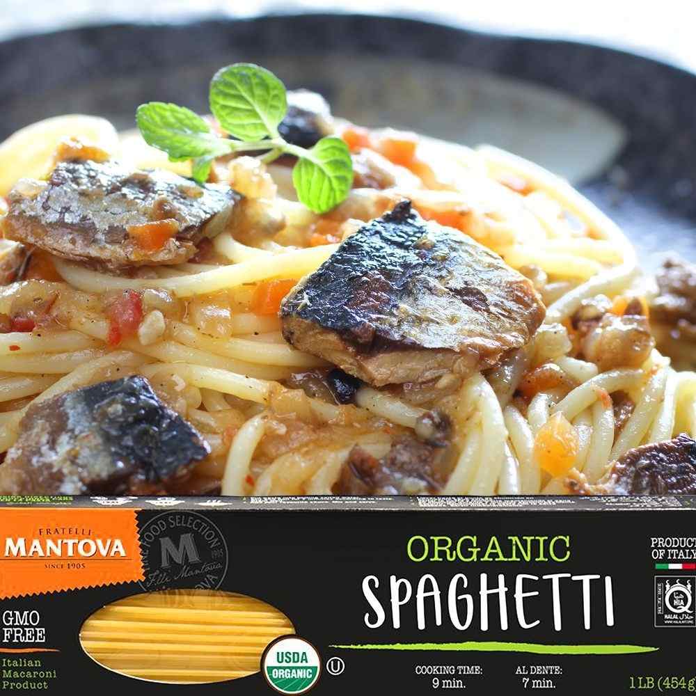 Mantova Organic Spaghetti Pasta - Non-GMO Italian Imported Pasta - 1 lb - Pack of 6