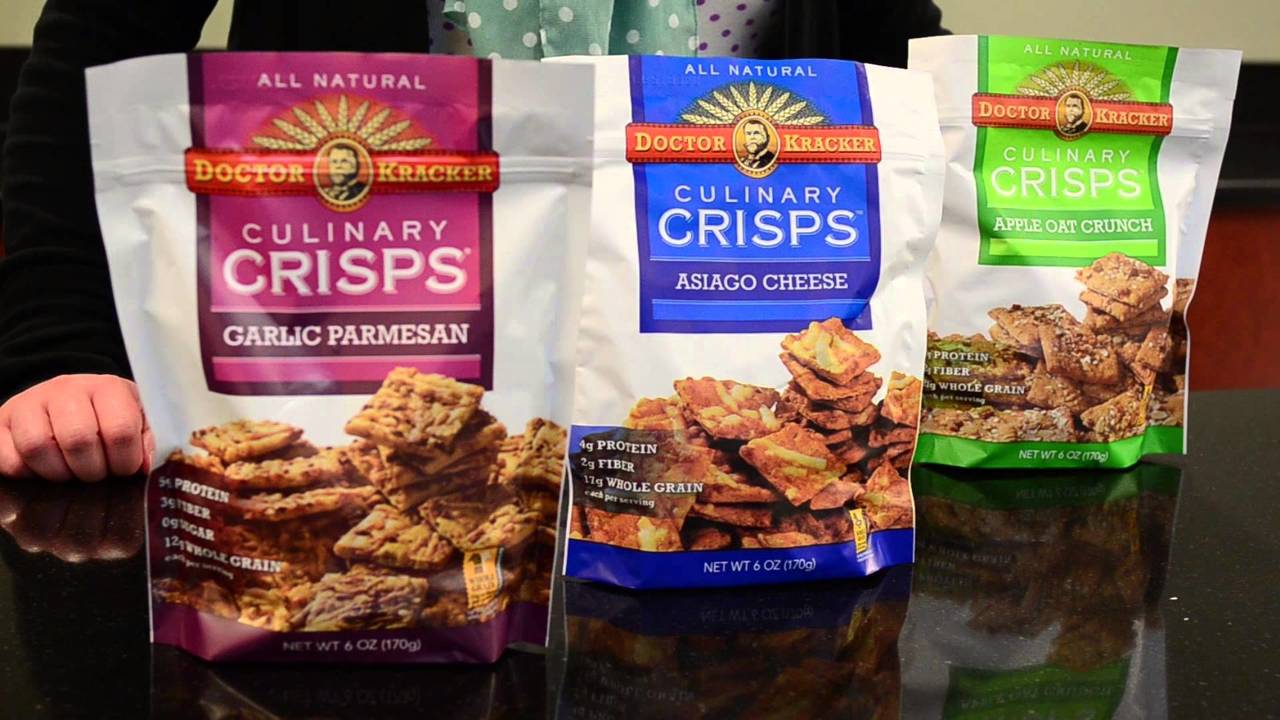 Doctor Kracker Culinary Crisps, Apple & Oat, 5 Oz Pack of 2