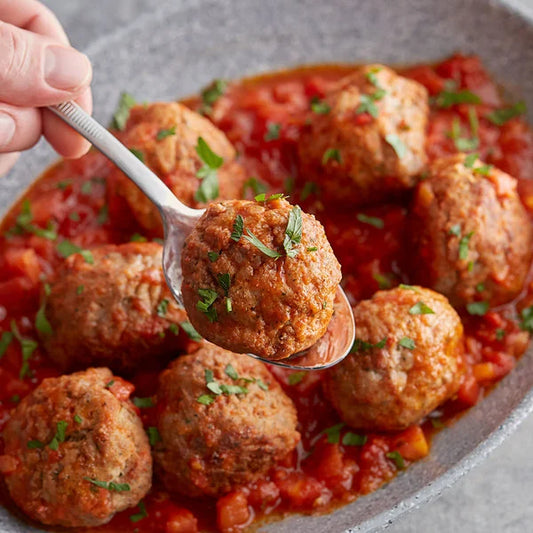 Italian Style Fully Cooked Beef Meatballs 5 lb. Bag - 2/Case