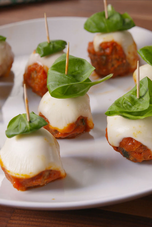Italian Meatball Parmesan Skewer - 25 pieces per tray