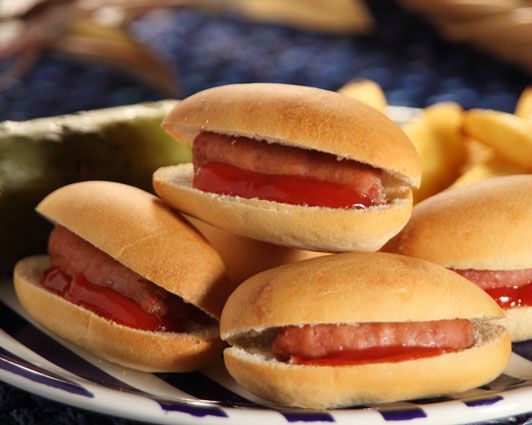 Mini Sliced Hot Dog Buns - 16 count per pack - 12/Case