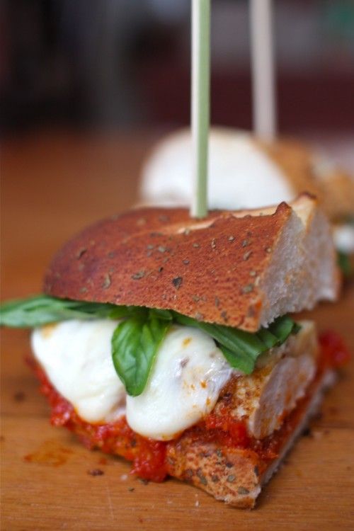 Mini Chicken Parmesan Hoagies - 40 pieces per tray