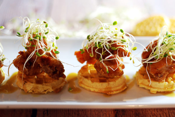 Chicken and Waffle Stack with Chipotle Aoili - 40 pieces per tray