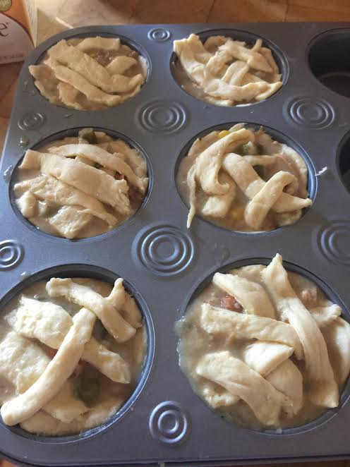 Mini Chicken Pot Pies - using pilsbury grands