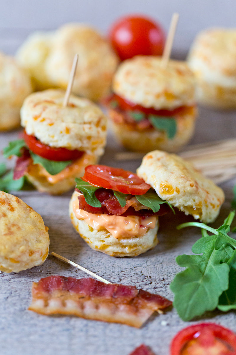 Mini Pimento BLT Cheddar Biscuits