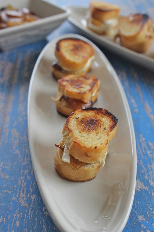 Mini Caramelized Pear & Brie Grilled Cheese - 30 pieces per tray