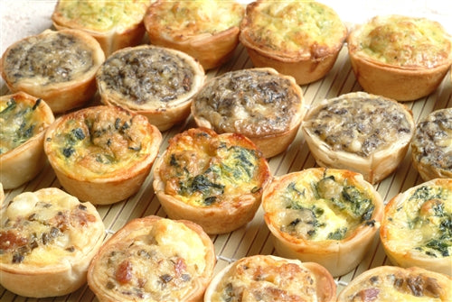 Mini Quiche Assortment - 100 pieces per tray