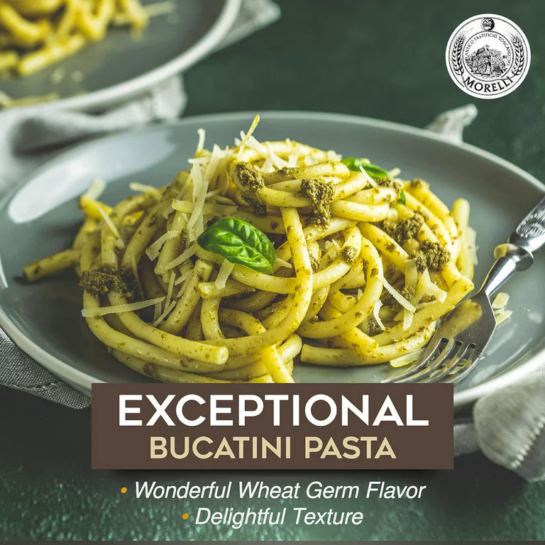 Morelli Bucatini Organic Durum Wheat Semolina Italian Pasta