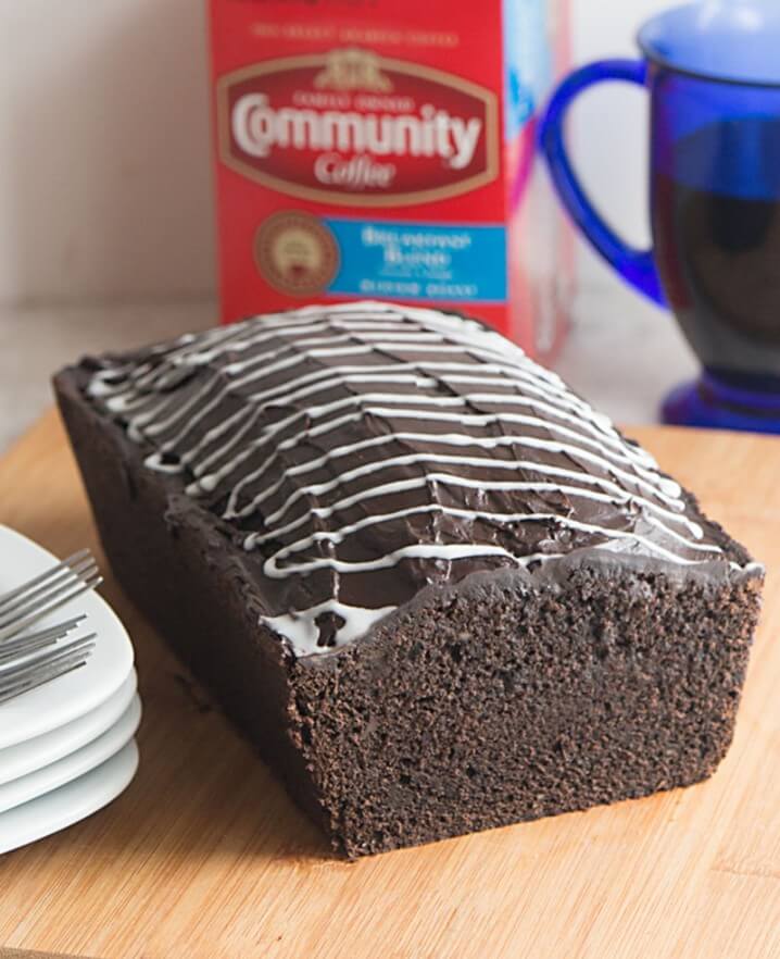 Mocha Cinnamon Roll Pound Cake