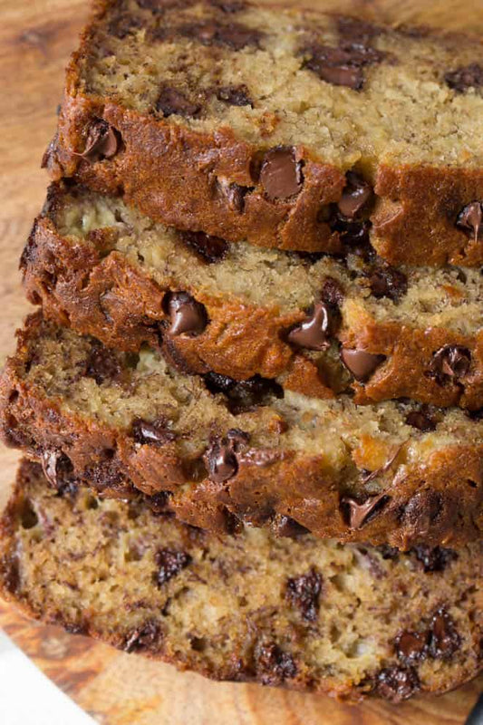 Chocolate Chip Banana Bread w/ or wo Walnuts -2 Loaves
