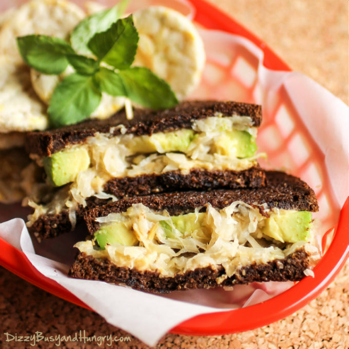 MOM'S GRILLED SAUERKRAUT AVOCADO SANDWICH