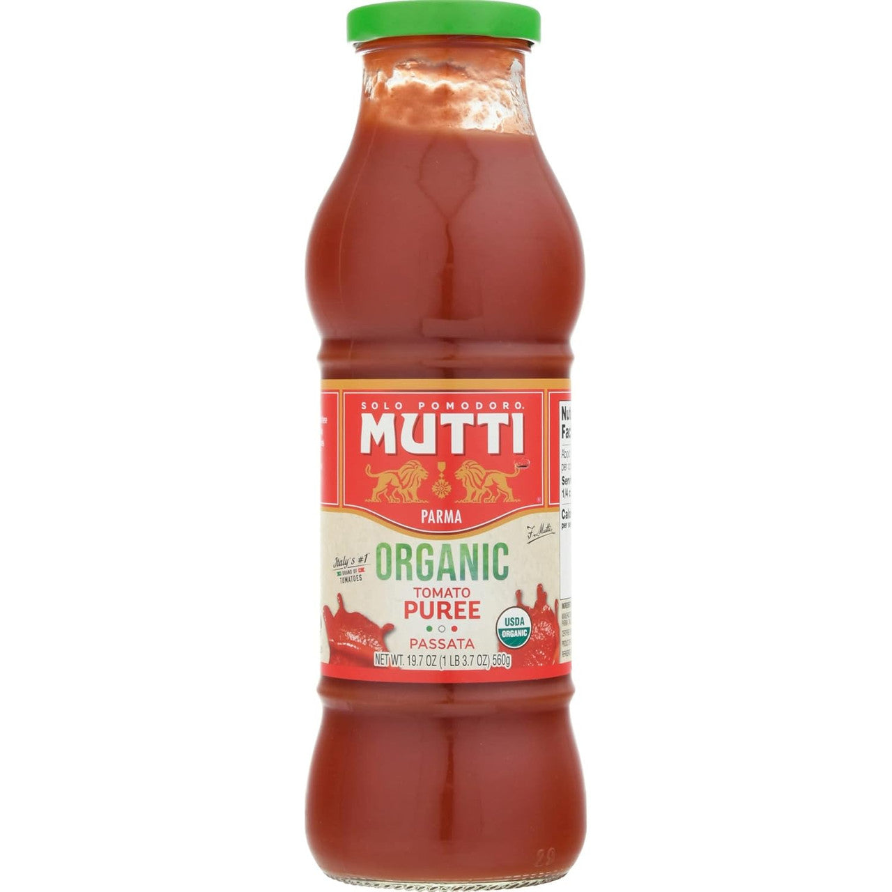 Mutti  Italian Organic Tomato Purée Passata, 19.7 oz - Pack of 6